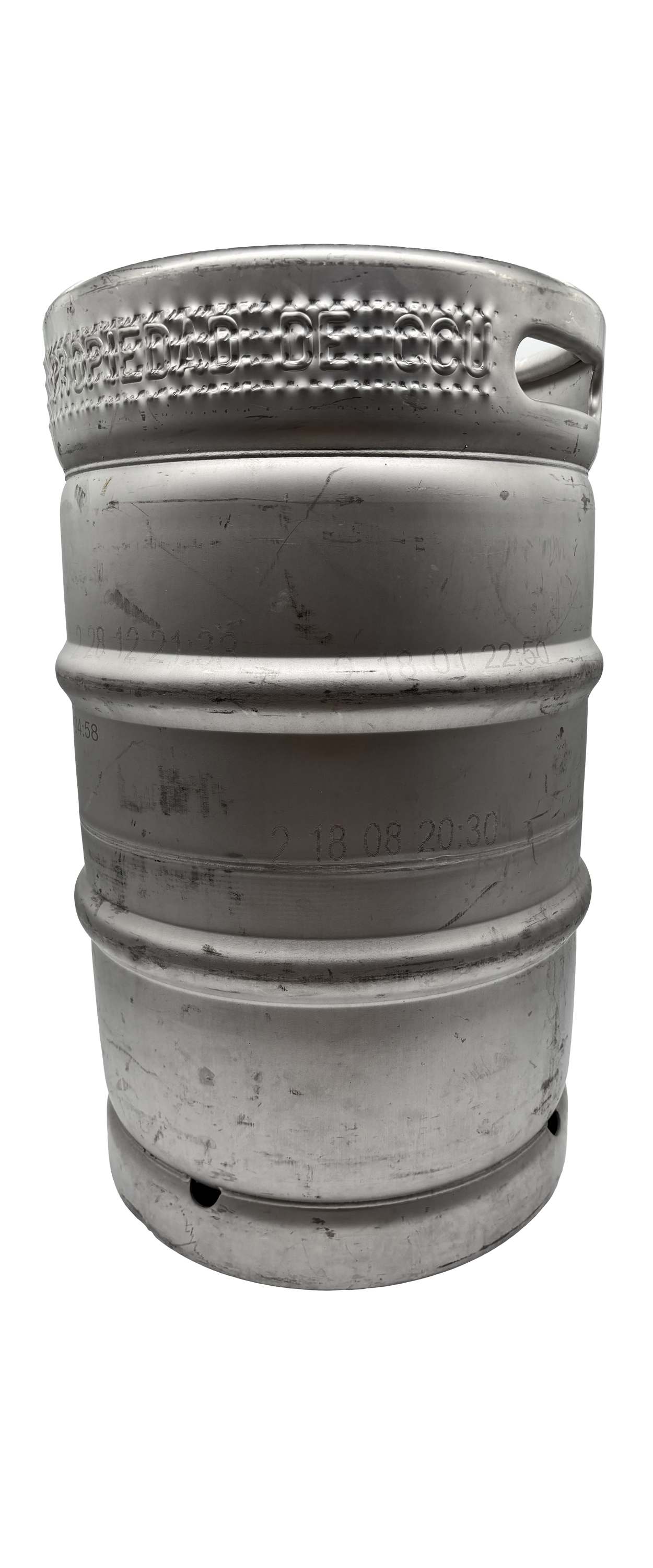 DIN 50L Stainless Steel KEG Ø 363 mm - non-stackable - with Fitting / spear