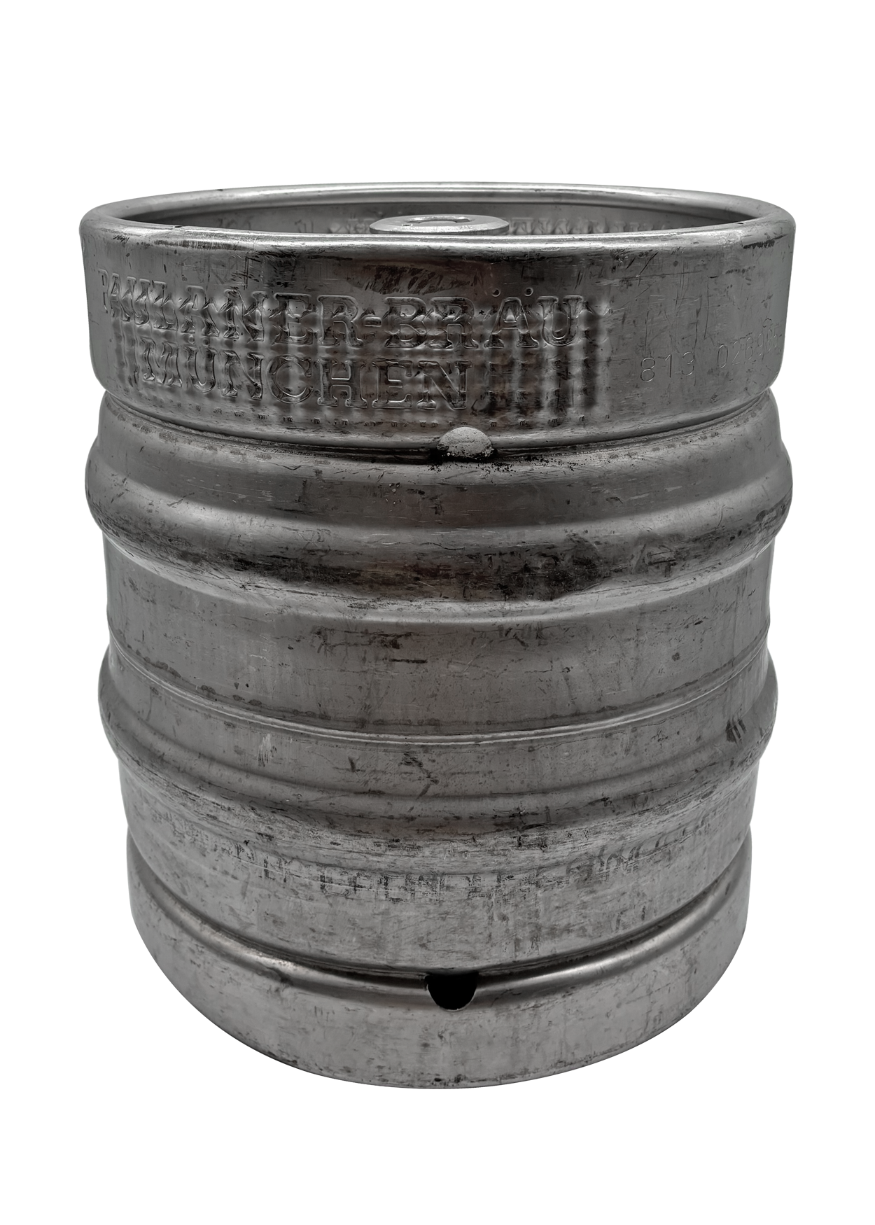 DIN 30L Stainless Steel KEG Ø 363 mm - non-stackable - with Fitting / spear